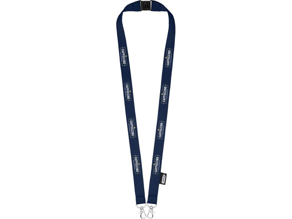 Adam recycled PET lanyard with two hooks 12