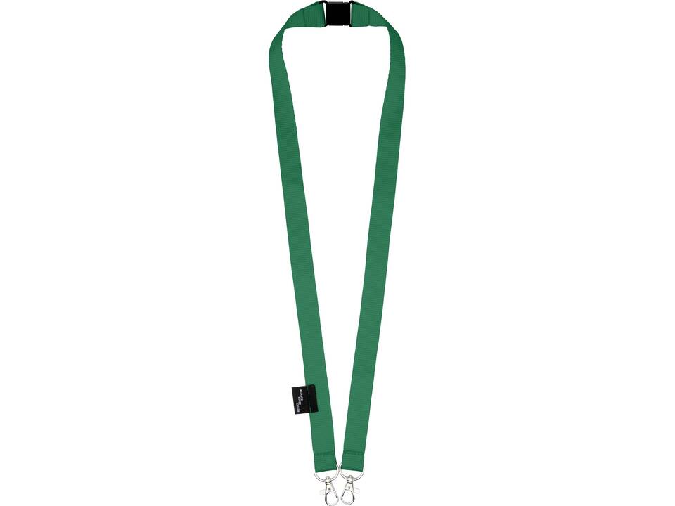 Adam recycled PET lanyard with two hooks 18