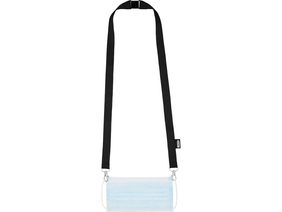 Adam recycled PET lanyard with two hooks 25