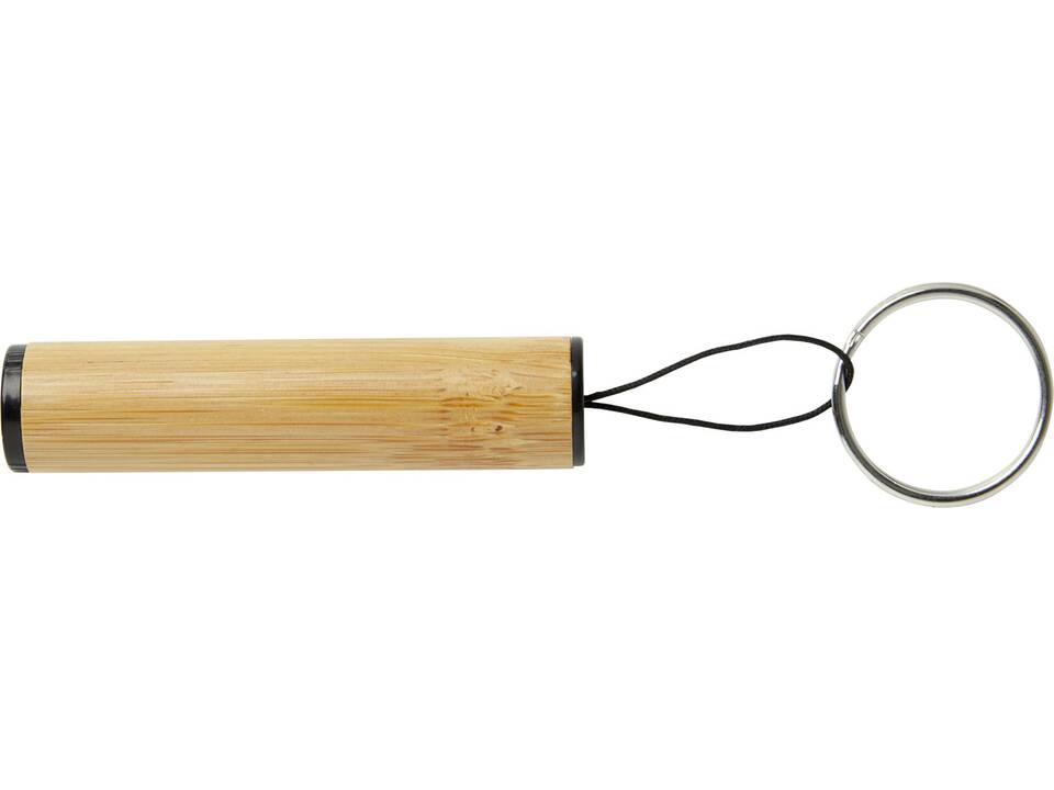 Cane bamboo key ring with light 1