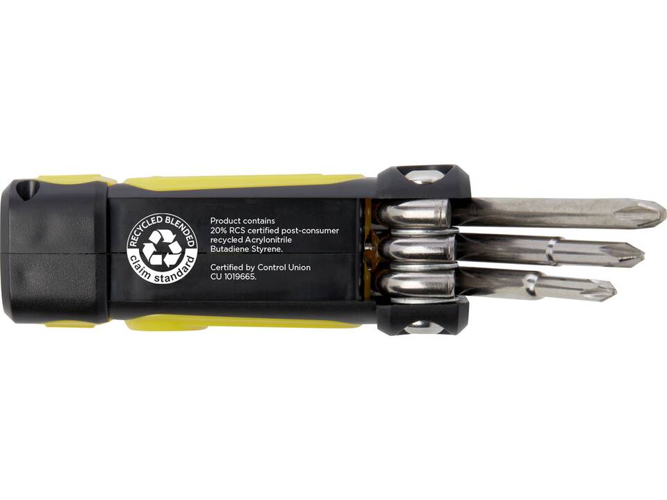 Octo 8-in-1 RCS recycled plastic screwdriver set with torch 6