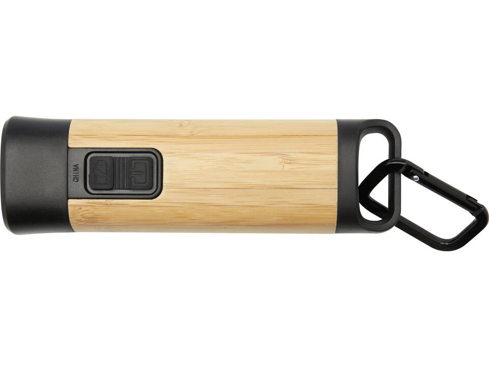 Kuma bamboo/RCS recycled plastic torch with carabiner 2
