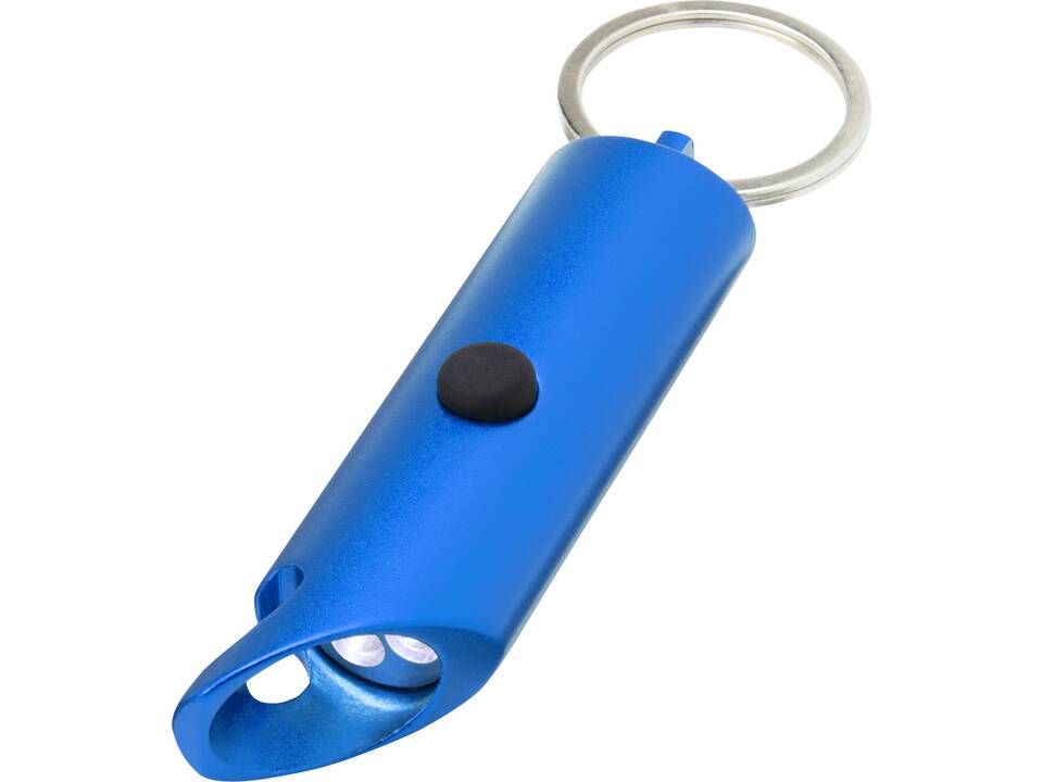 Flare RCS recycled aluminium IPX LED light and bottle opener with keychain 5