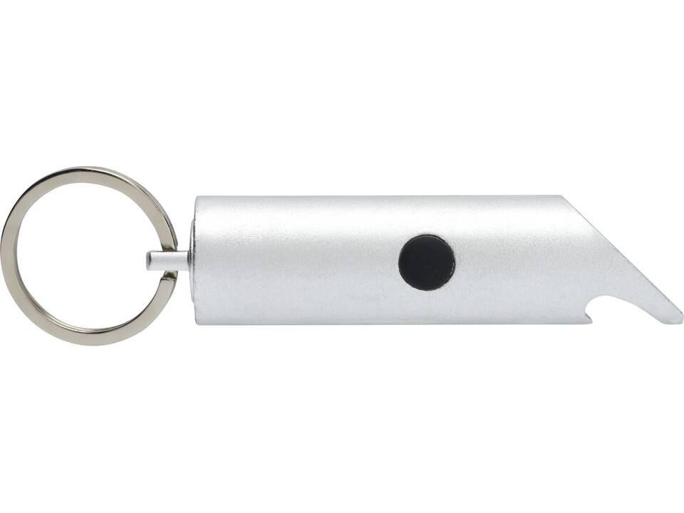 Flare RCS recycled aluminium IPX LED light and bottle opener with keychain 18