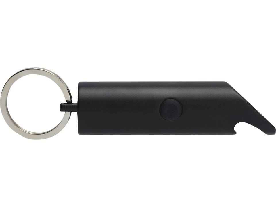 Flare RCS recycled aluminium IPX LED light and bottle opener with keychain 23