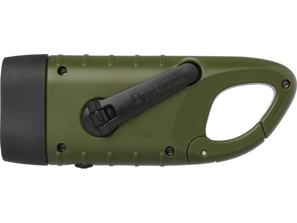 Helios recycled plastic solar dynamo flashlight with carabiner 2