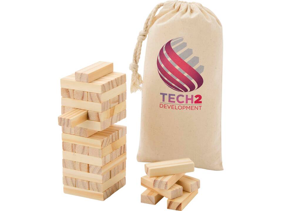 Jumble wooden toppling tower game 1