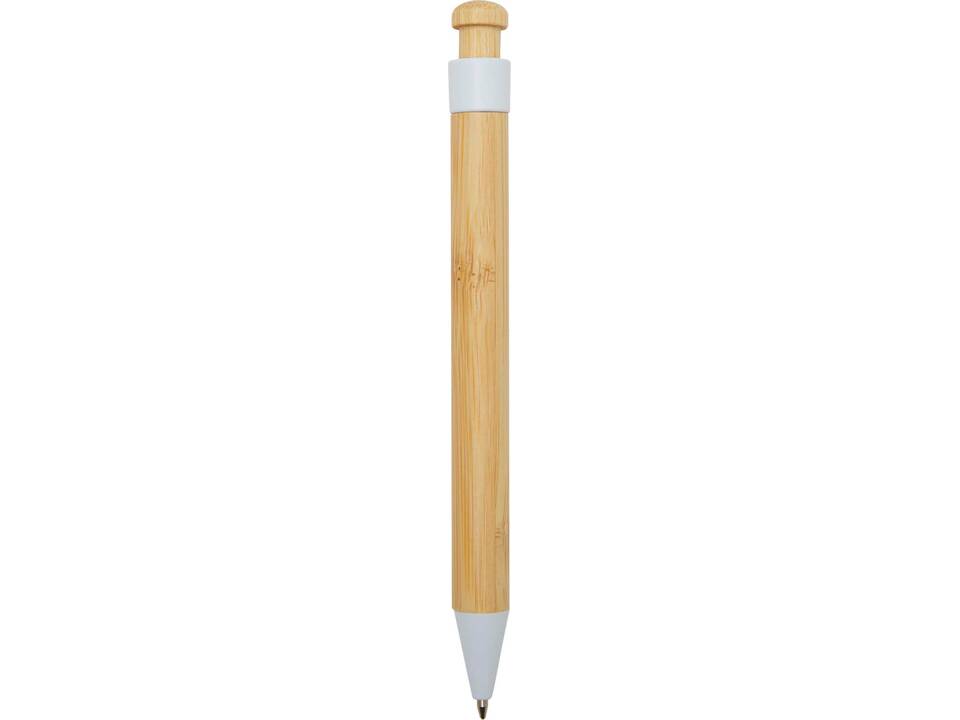 Rattan bamboo and recycled plastic ballpoint pen (black ink) 4