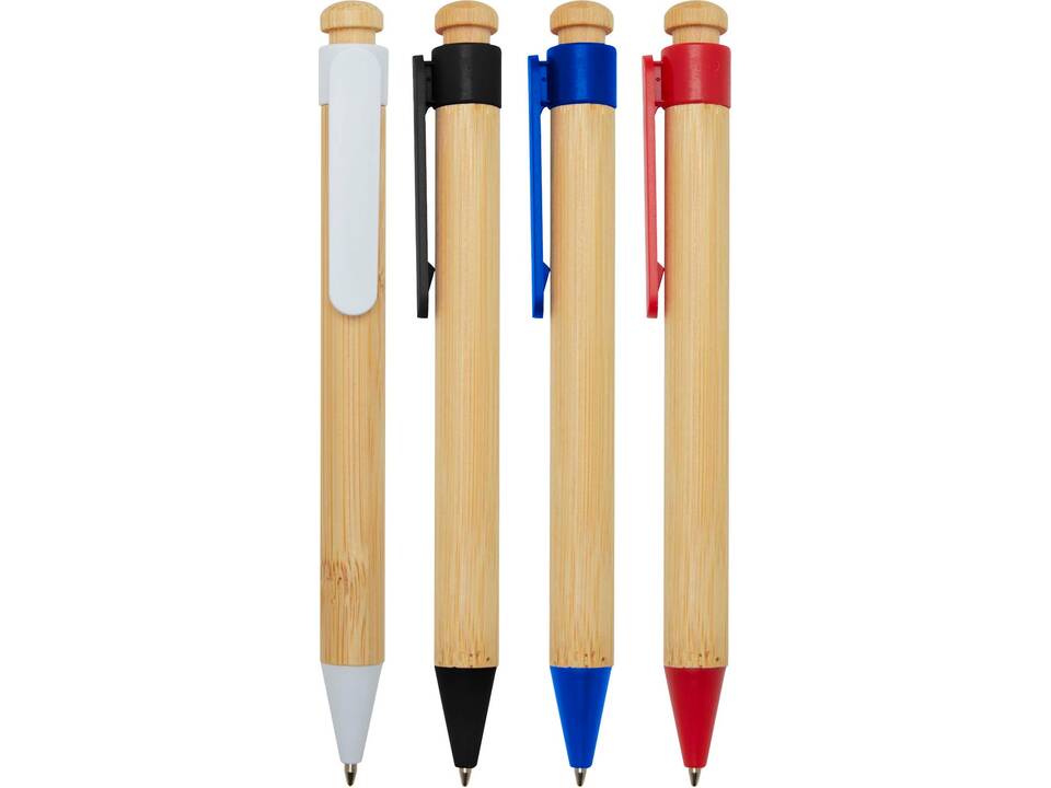 Rattan bamboo and recycled plastic ballpoint pen (black ink) 11
