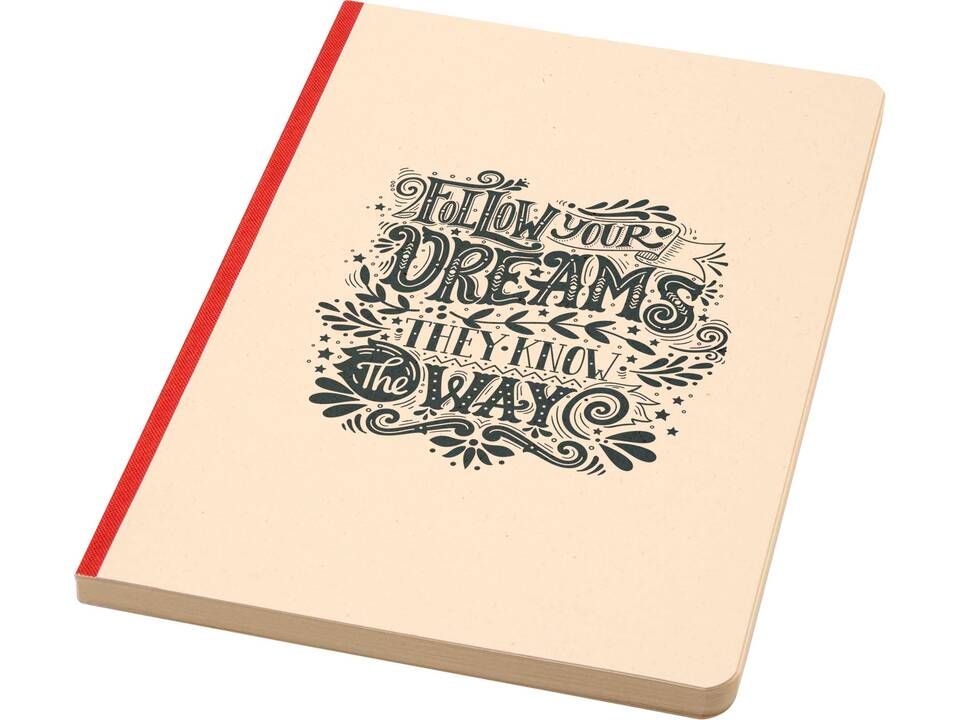 Liliana A5 sugarcane and RPET soft cover notebook 1