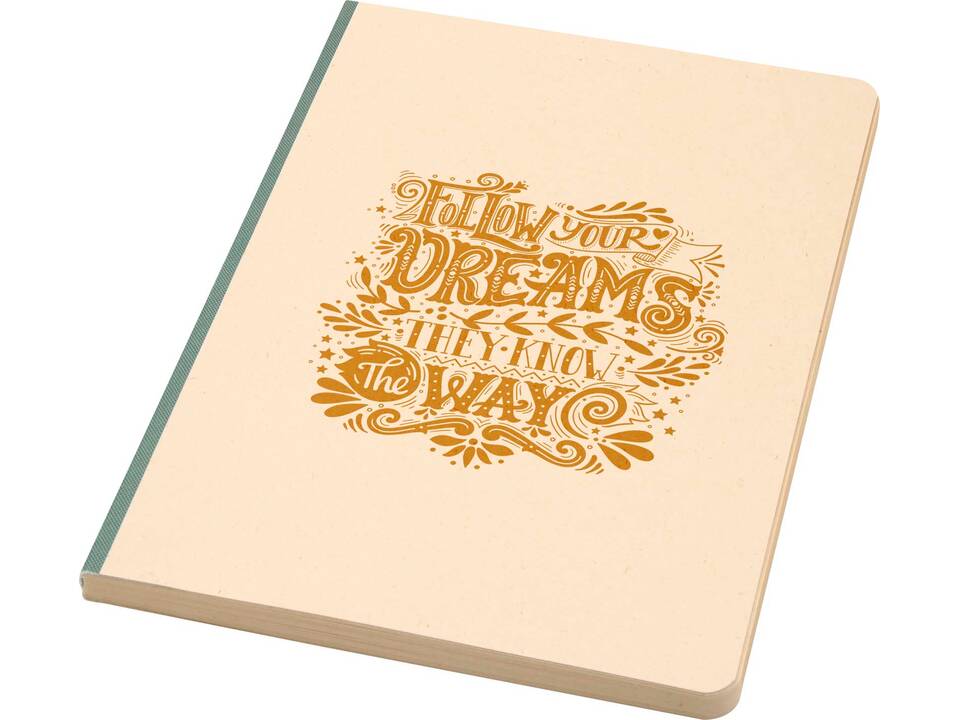 Liliana A5 sugarcane and RPET soft cover notebook 13