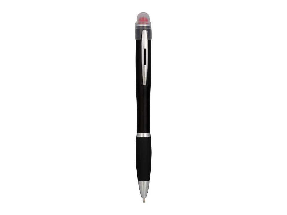 Nash coloured light up black barrel ballpoint pen 7