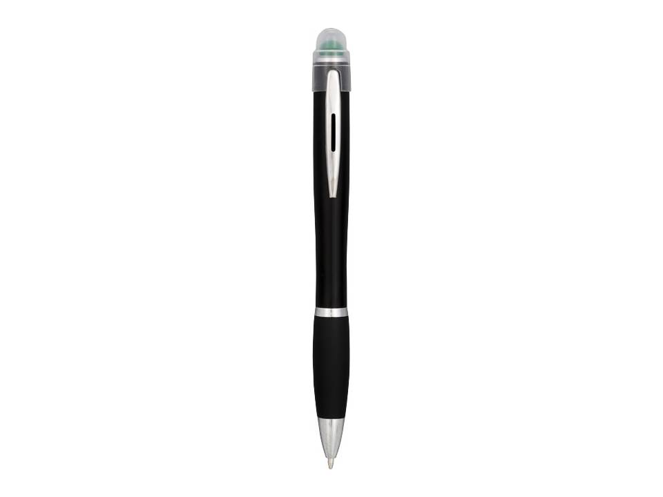 Nash coloured light up black barrel ballpoint pen 4