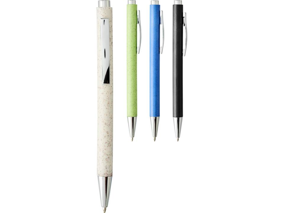 Tual wheat straw click action ballpoint pen 4