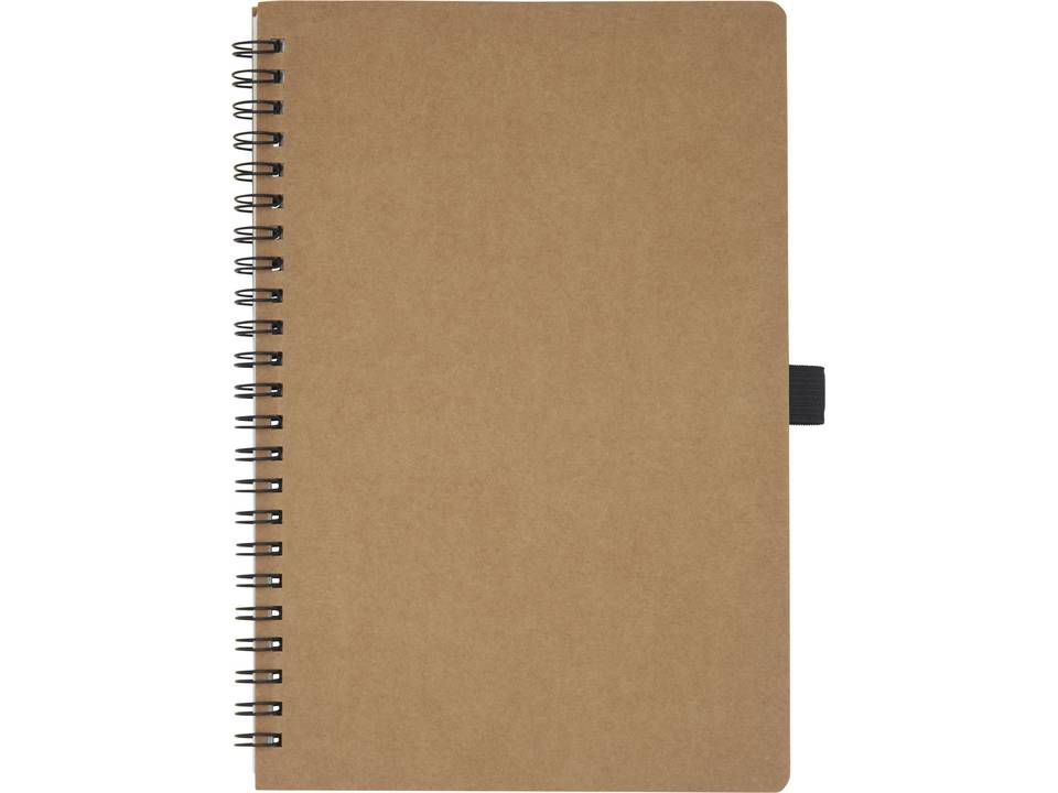 Cobble A5 wire-o recycled cardboard notebook with stone paper 3