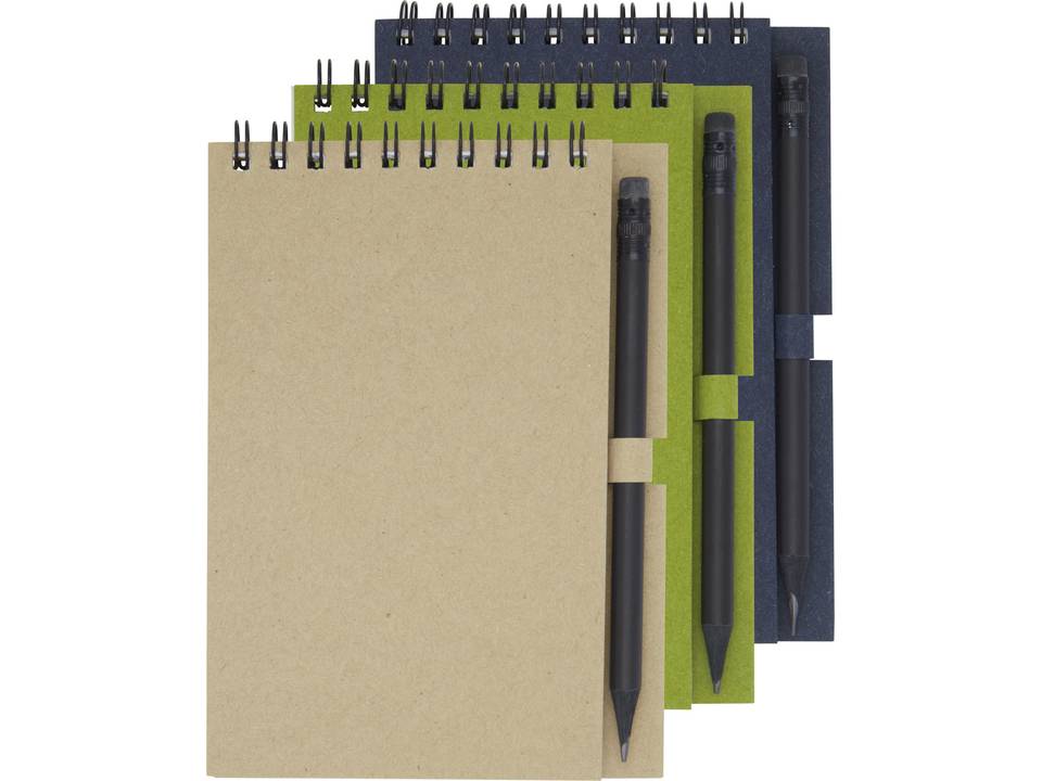 Luciano Eco wire notebook with pencil - small 12