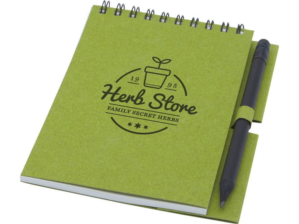 Luciano Eco wire notebook with pencil - small 14