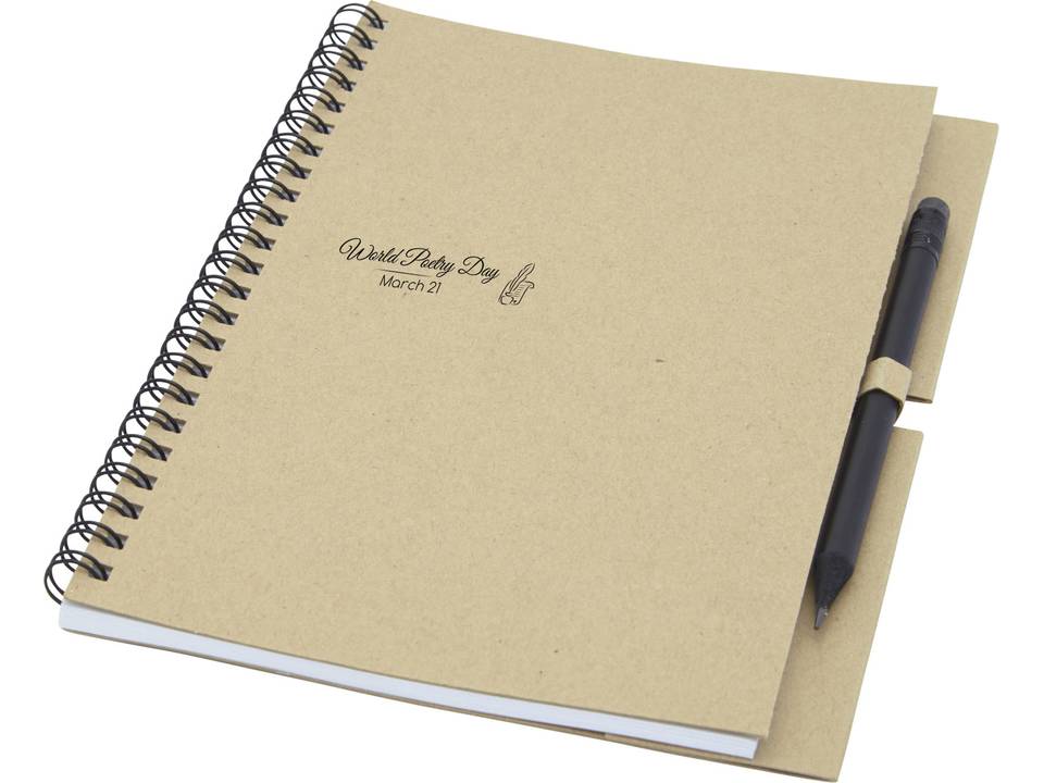 Luciano Eco wire notebook with pencil - medium 2
