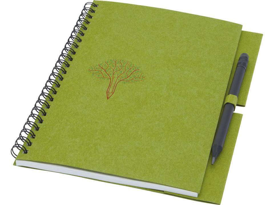 Luciano Eco wire notebook with pencil - medium 14