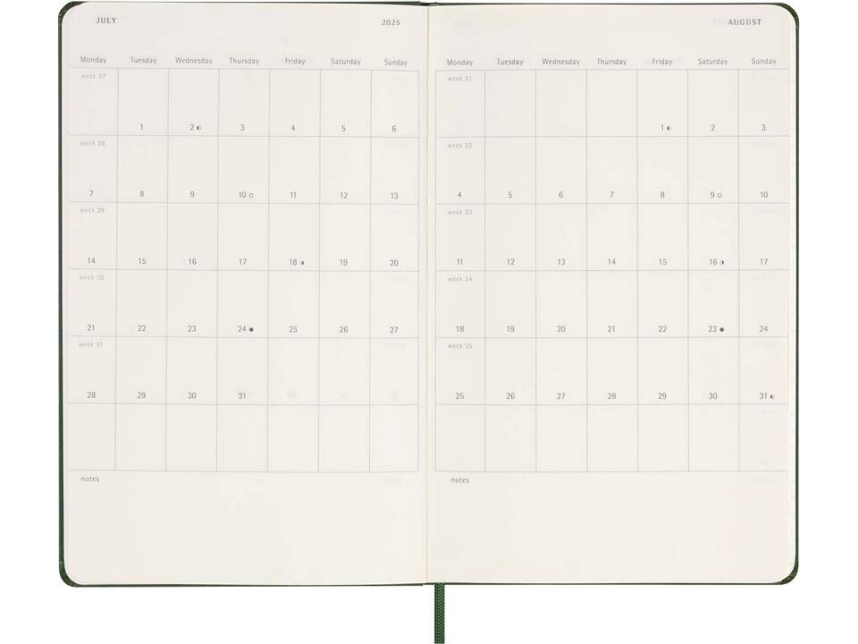 12M daily hard cover planner 18