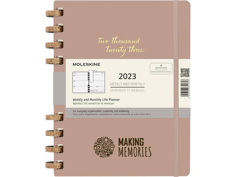 12M daily XL spiral hard cover planner 1