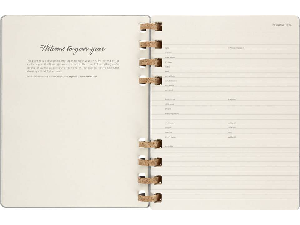 12M daily XL spiral hard cover planner 12