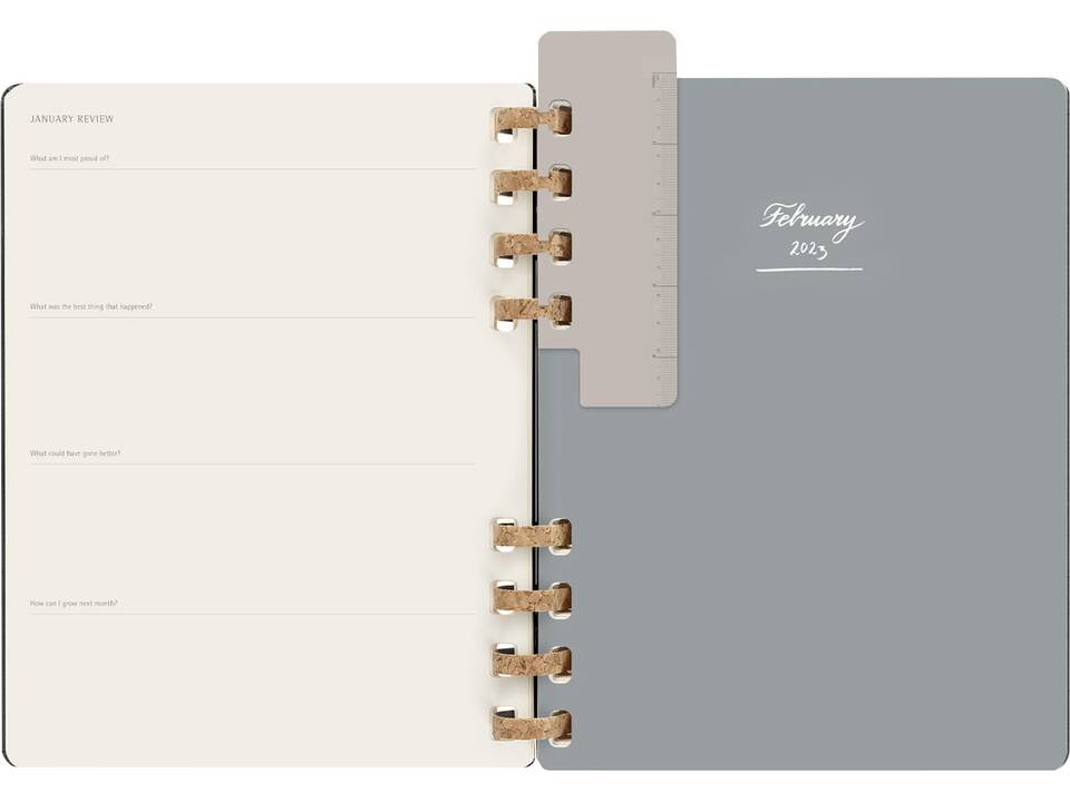 12M daily XL spiral hard cover planner 22