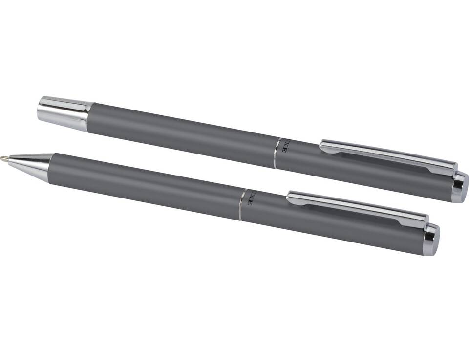 Lucetto recycled aluminium ballpoint and rollerball pen gift set 9