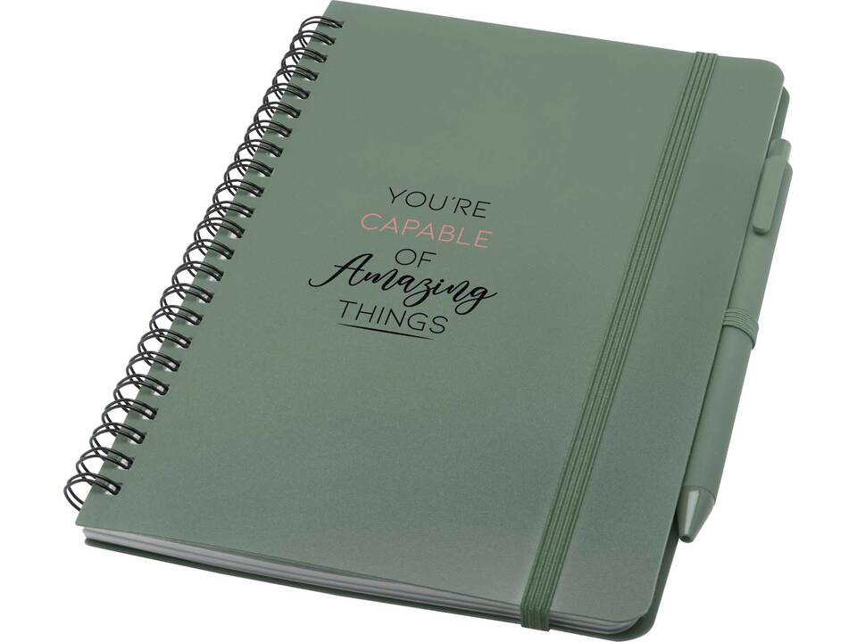 Thalaasa A5 ocean-bound hard cover notebook with ballpoint pen (black ink) 8