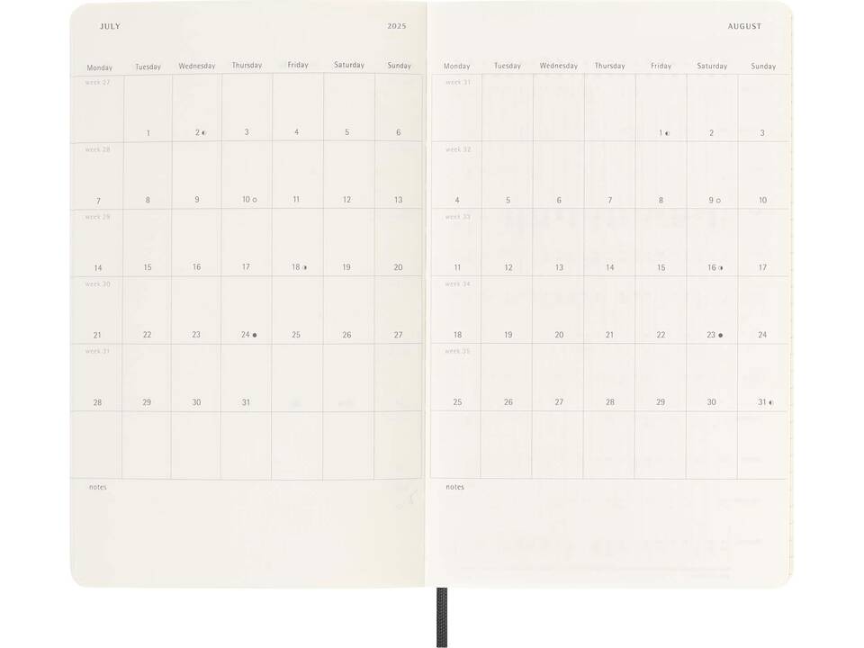Moleskine soft cover 12 month daily planner 7