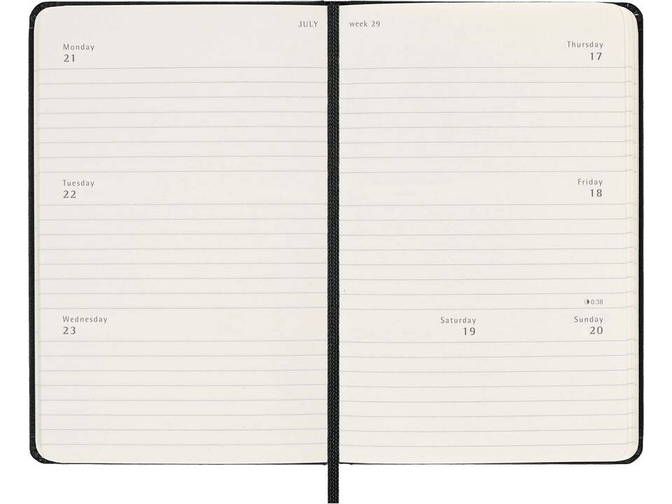 Moleskine horizontal hard cover 12 month PK weekly planner 4