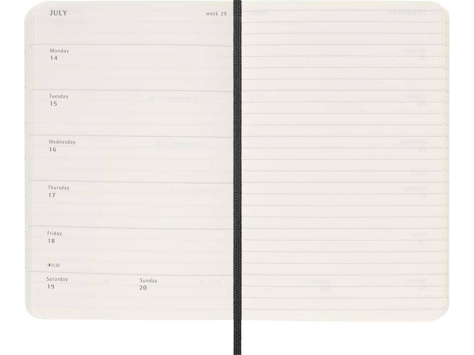 Moleskine soft cover 12 month weekly PK planner 4