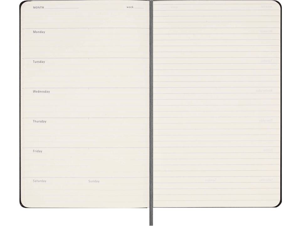Moleskine hard cover undated L weekly planner 5