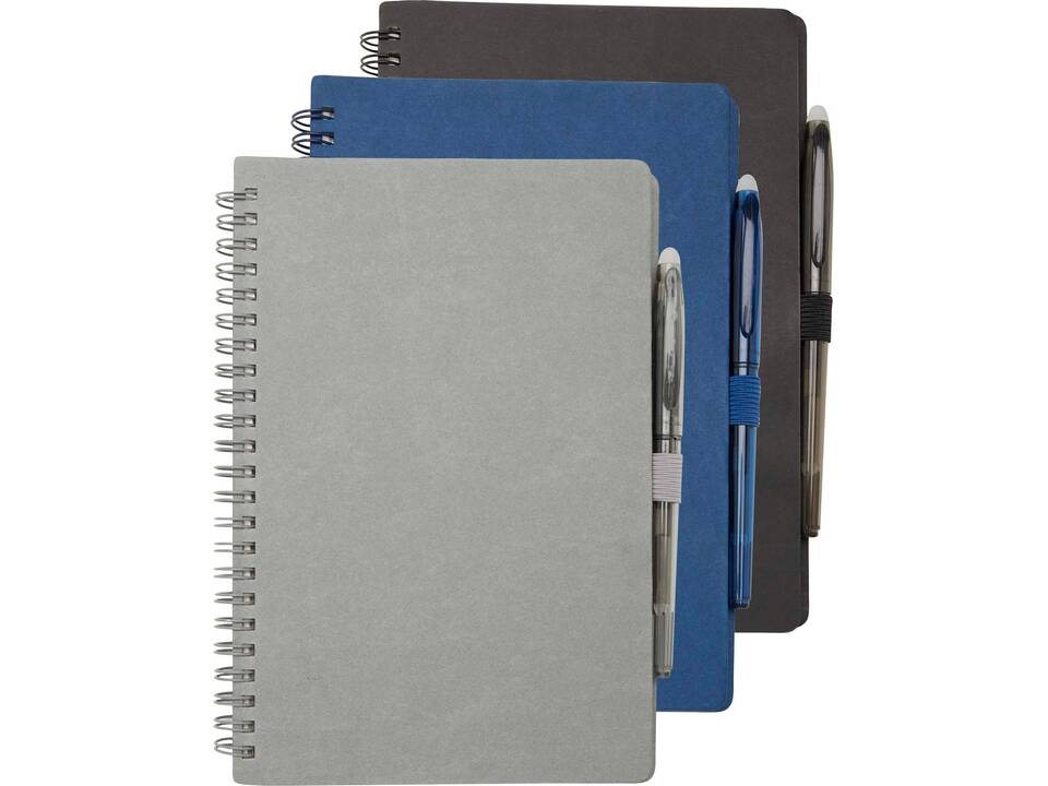 Slate reusable soft cover notebook and pen set (black ink) 8