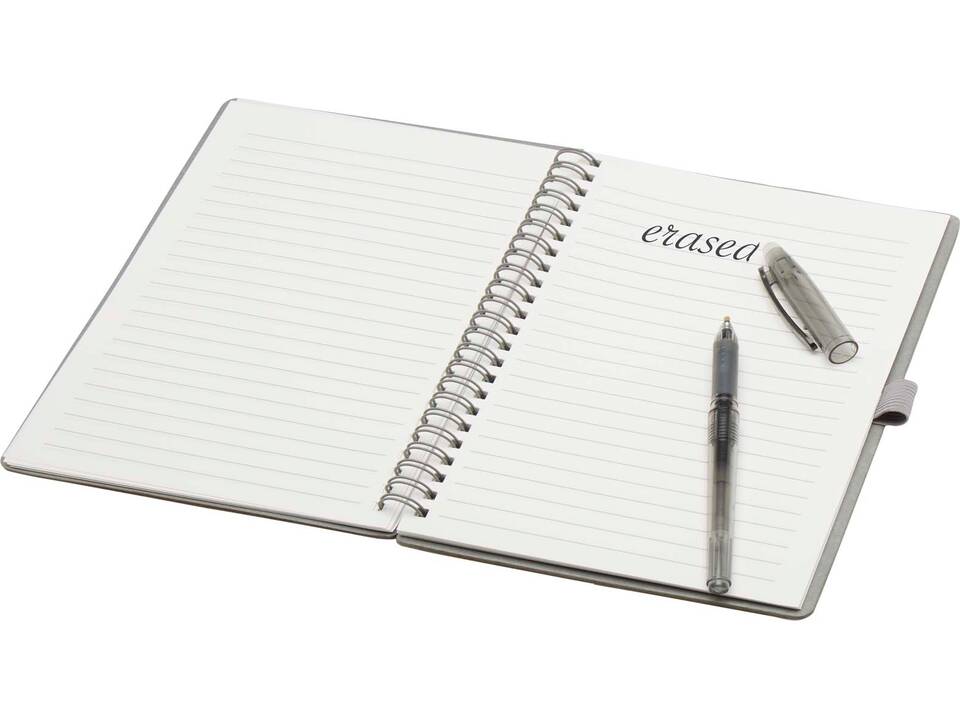 Slate reusable soft cover notebook and pen set (black ink) 15