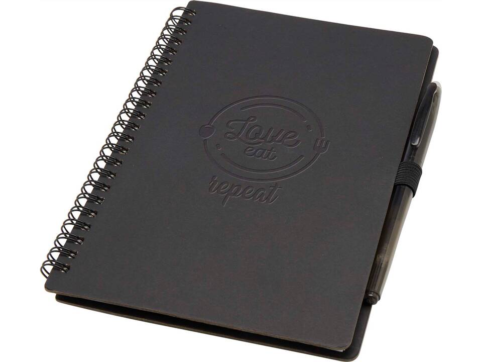 Slate reusable soft cover notebook and pen set (black ink) 18