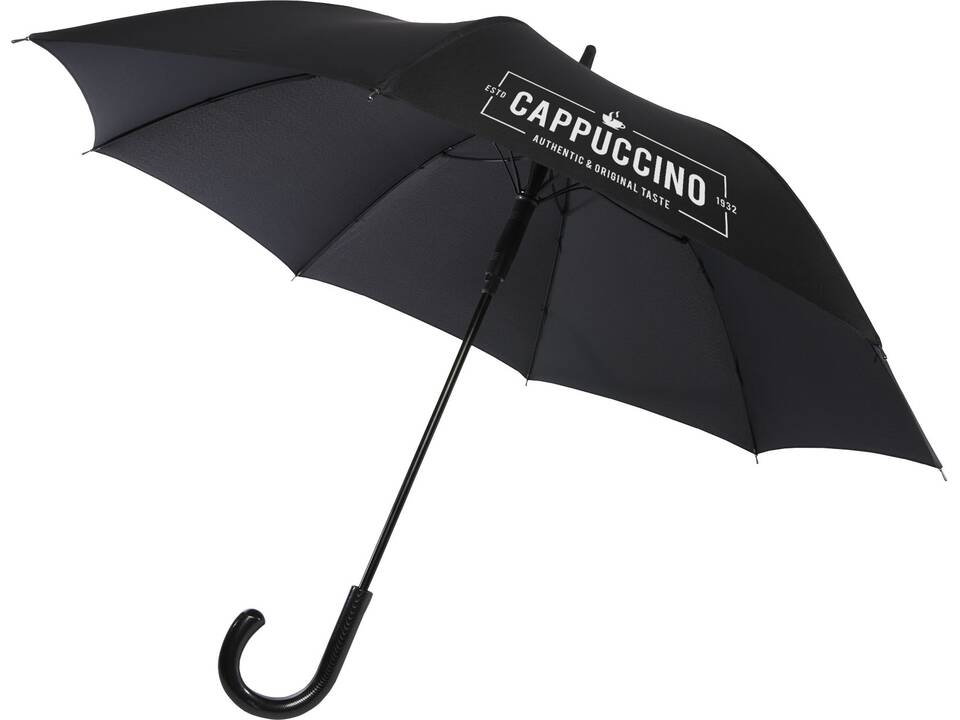 Fontana 23" auto open umbrella with carbon look and crooked handle 1