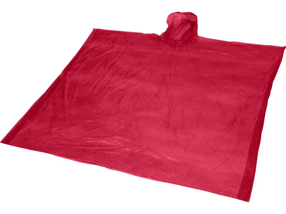 Mayan recycled plastic disposable rain poncho with storage pouch 10