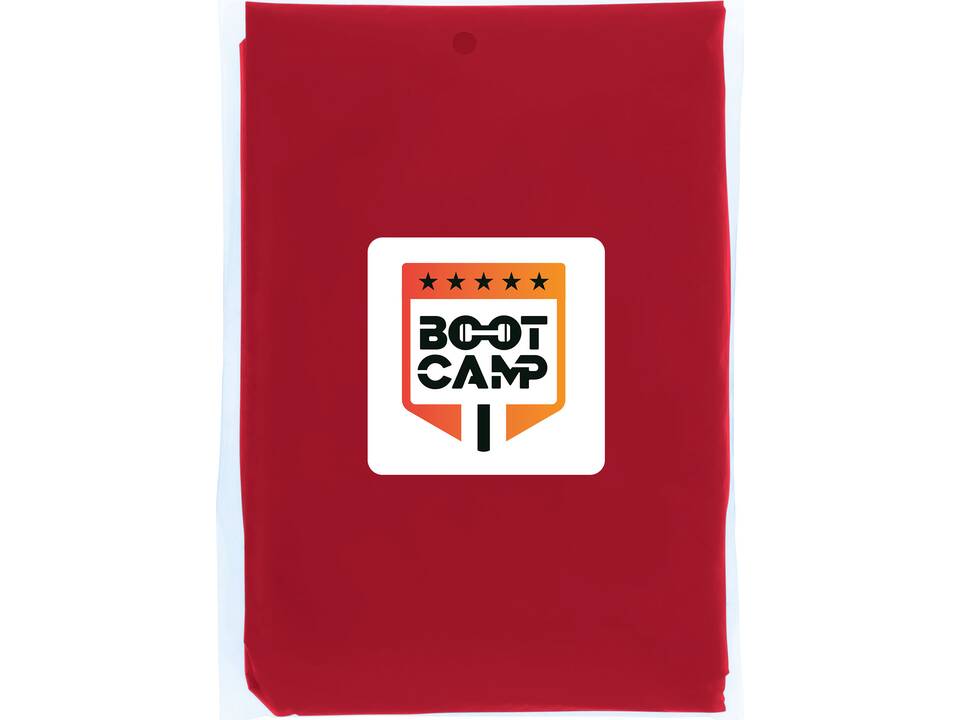 Mayan recycled plastic disposable rain poncho with storage pouch 11