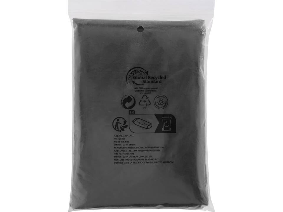 Mayan recycled plastic disposable rain poncho with storage pouch 27