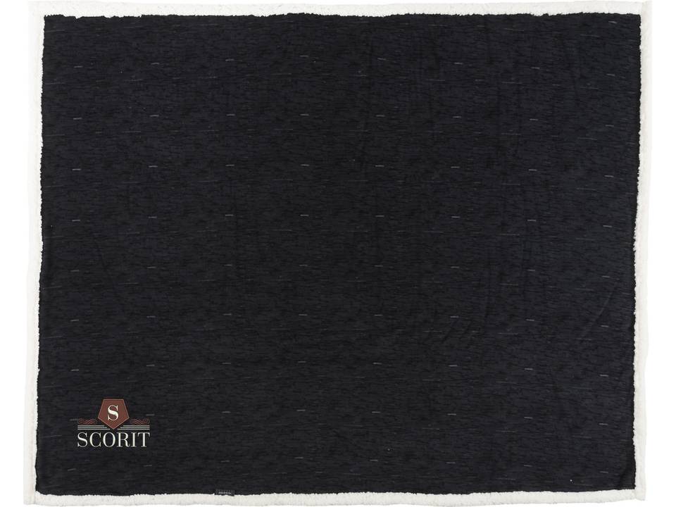 Sam heathered fleece plaid blanket 1