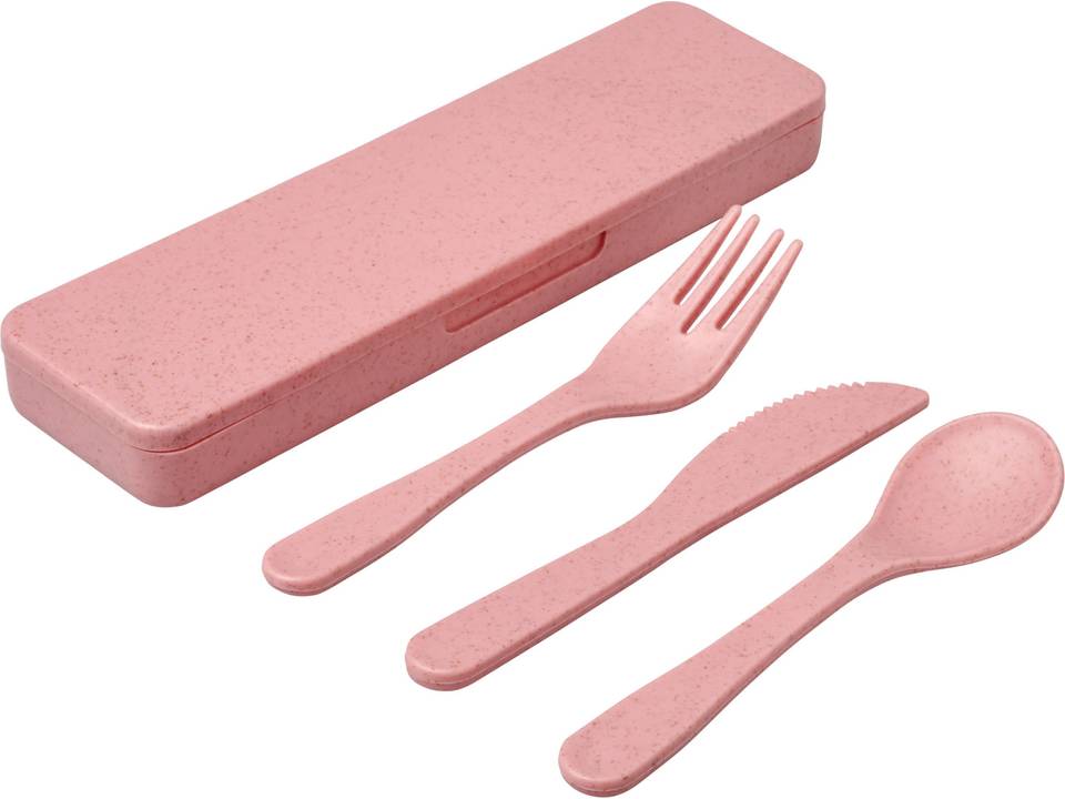 Bamberg bamboo fiber cutlery set 12