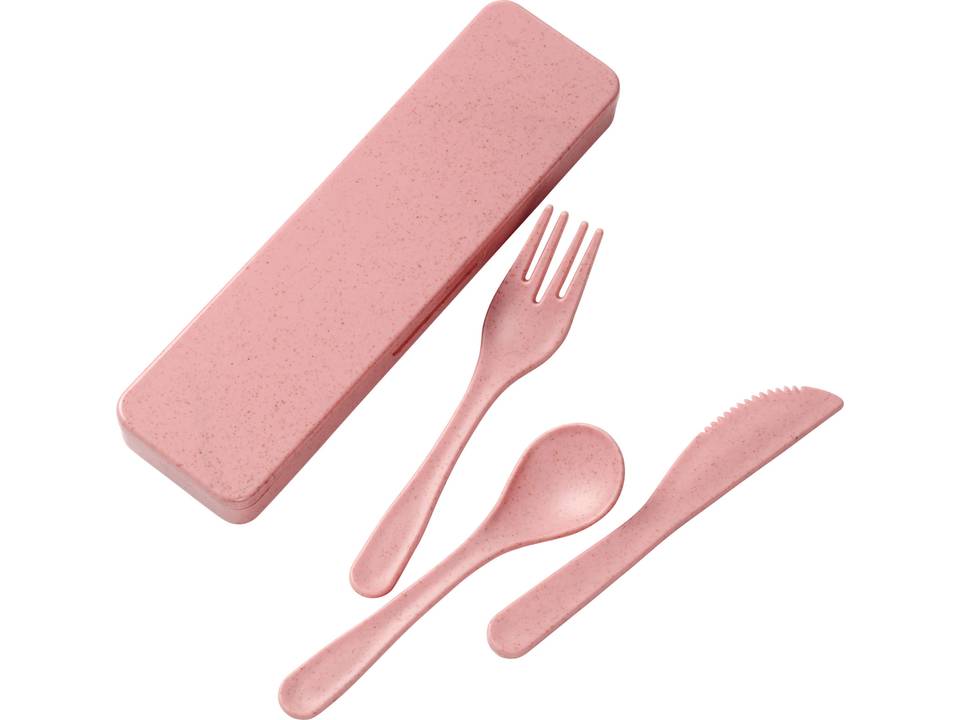 Bamberg bamboo fiber cutlery set 16