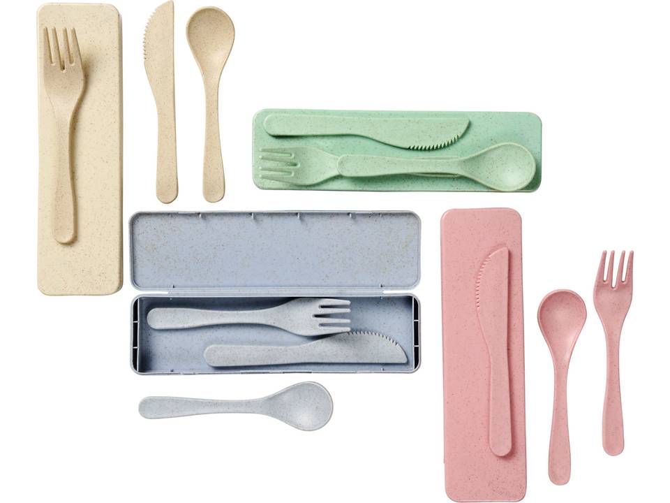 Bamberg bamboo fiber cutlery set 23