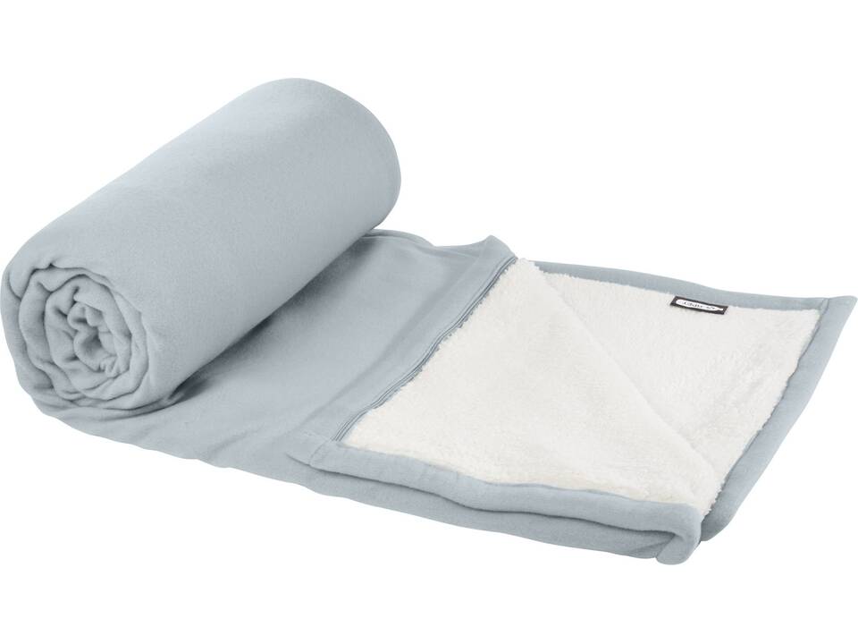 Marigold RPET polar fleece and sherpa blanket 9