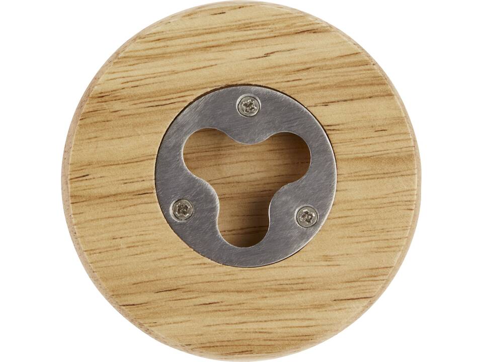 Scoll wooden coaster with bottle opener 1