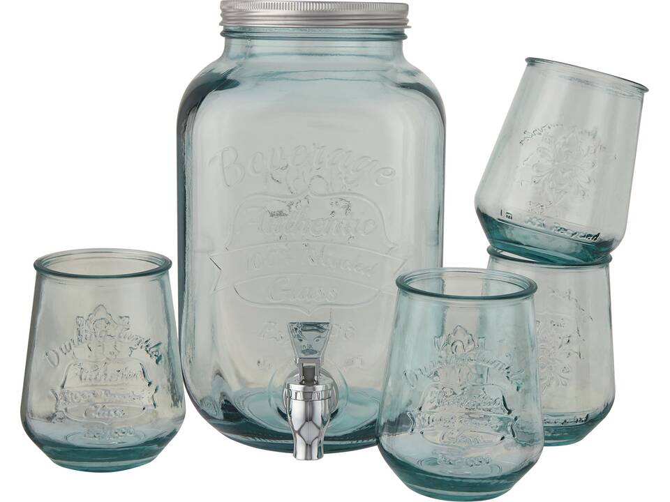 Jardim 5-piece recycled glass set 4
