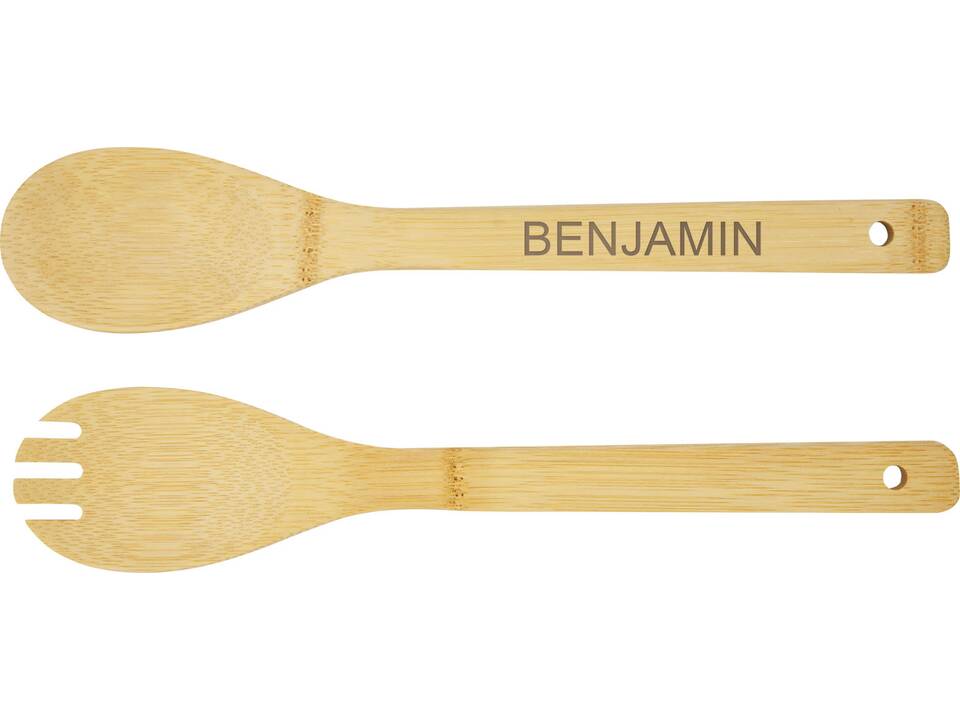 Argulls bamboo salad bowl and tools 1