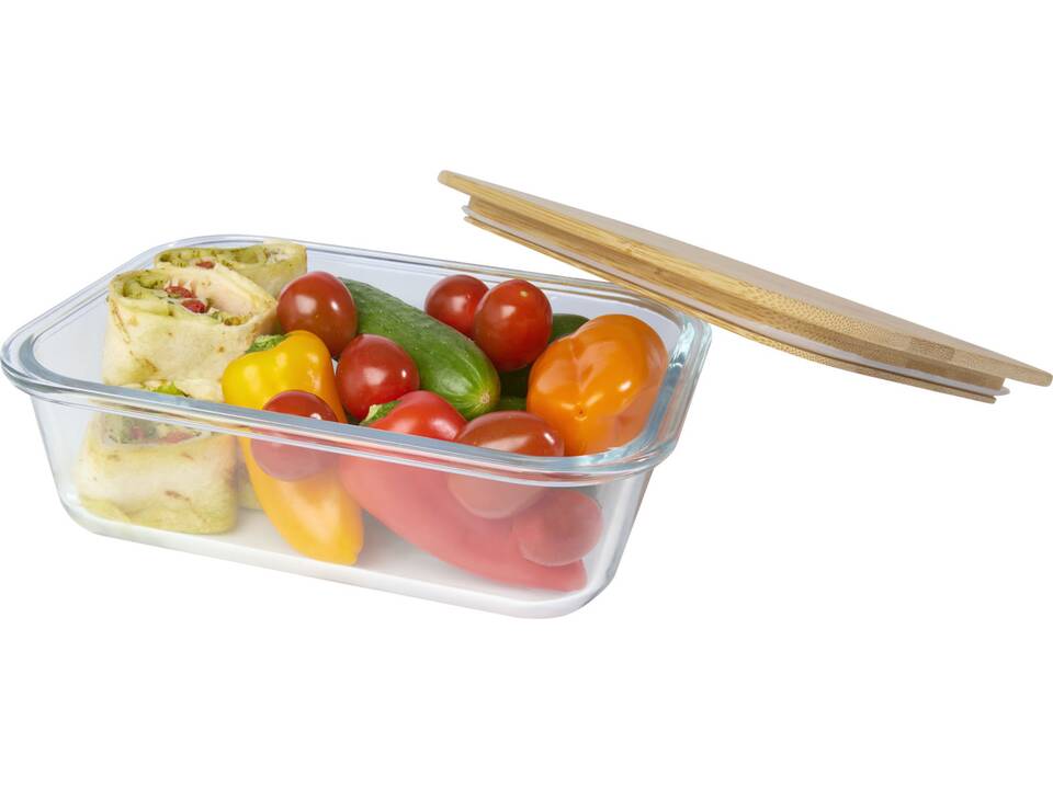 Roby glass lunch box with bamboo lid 18