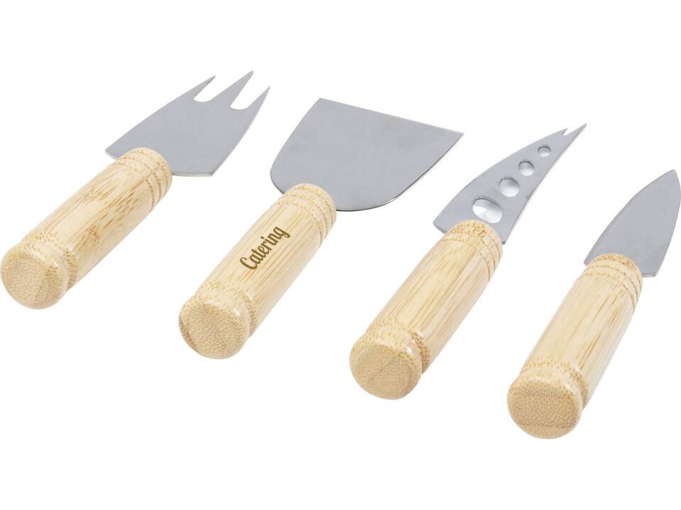 Cheds 4-piece bamboo cheese set 1